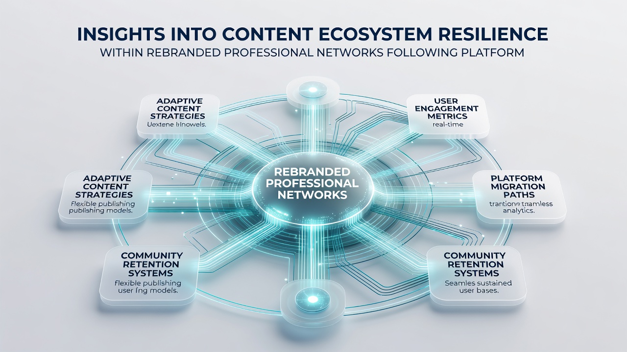 Data charts illustrating engagement metrics and content distribution changes in rebranded networks
